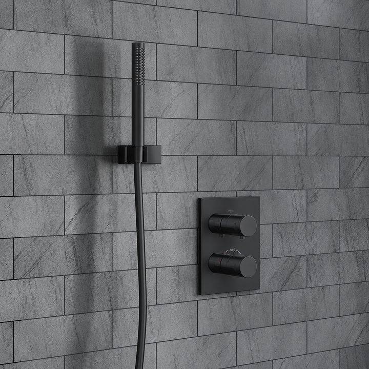 Villeroy & Boch Premium Square Complete Shower Set Matt Black