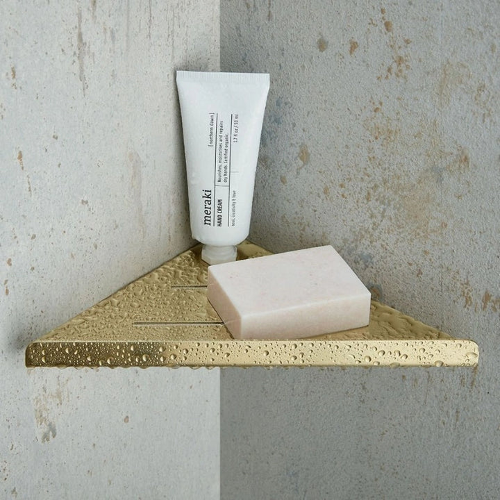Vado Individual Corner Shelf Brushed Gold
