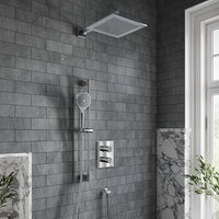 Villeroy & Boch Square Verve Complete Shower Set with Slider Rail Kit Chrome