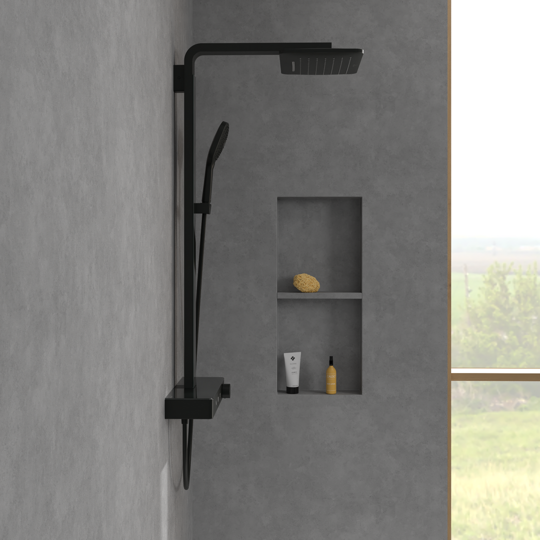 Villeroy & Boch Infinity Shower System With 3 Functions Matt Black