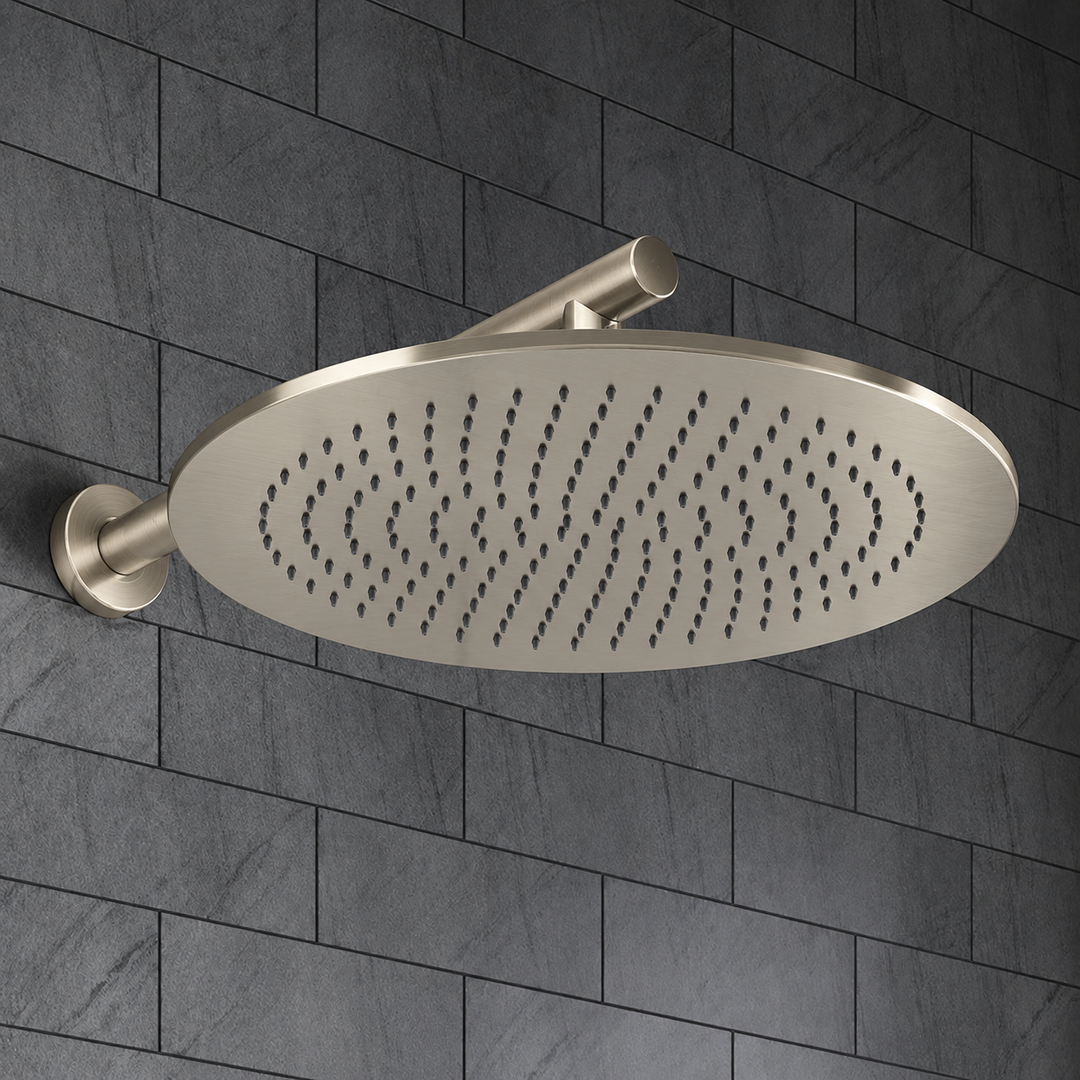 Villeroy & Boch Premium Round Complete Shower Set Brushed Nickel