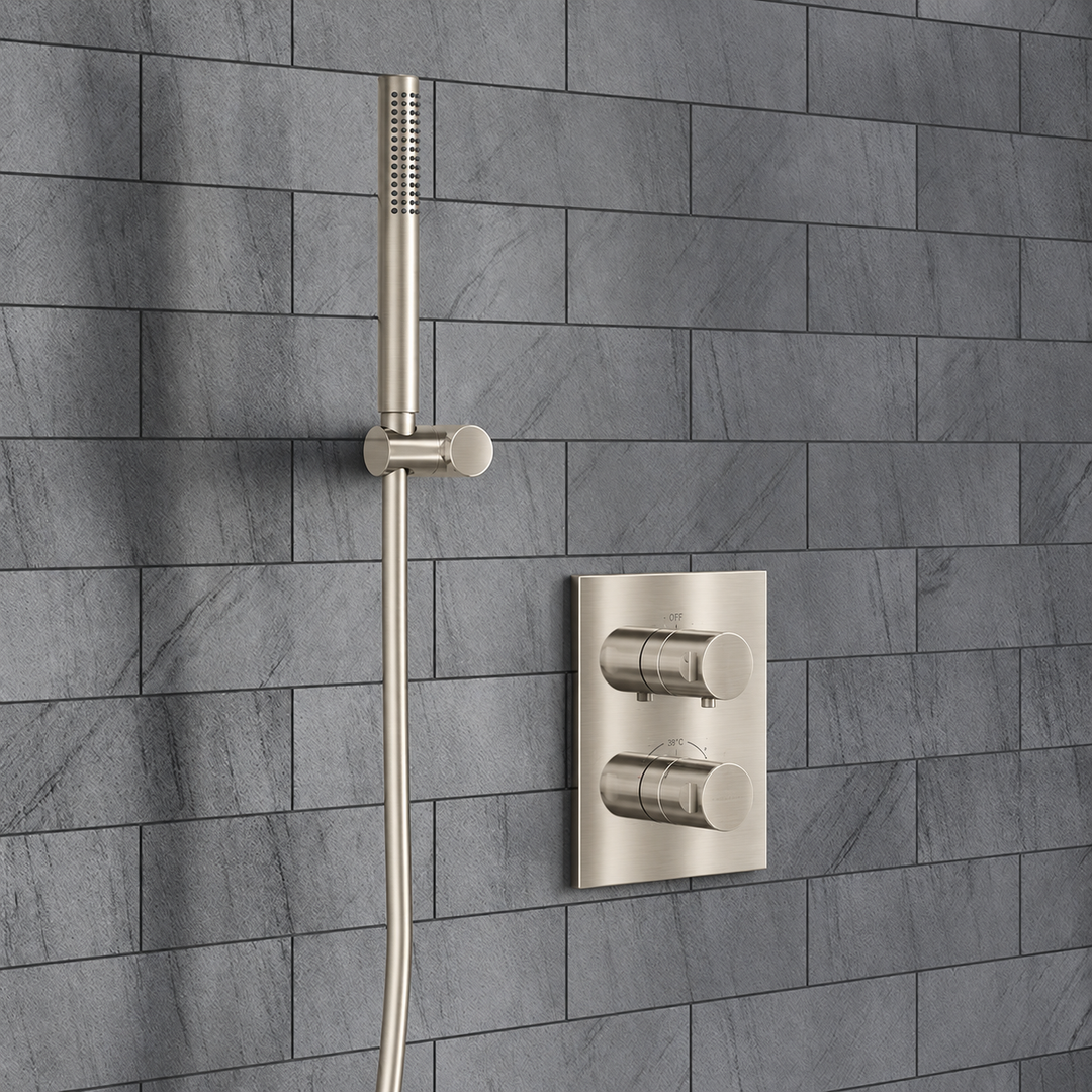 Villeroy & Boch Premium Round Complete Shower Set Brushed Nickel