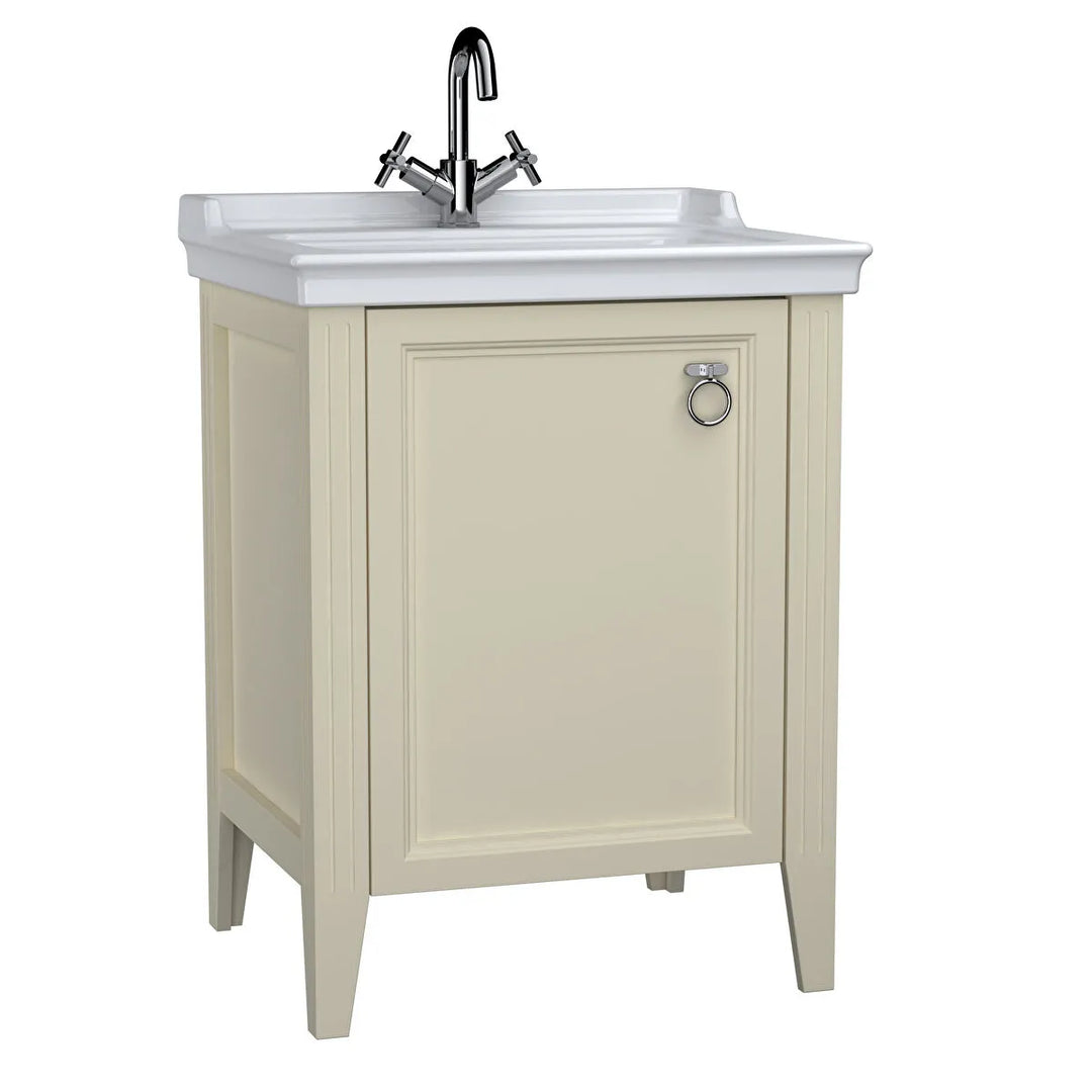 VitrA Valarte 650mm Matt Ivory Single Door Unit & Basin