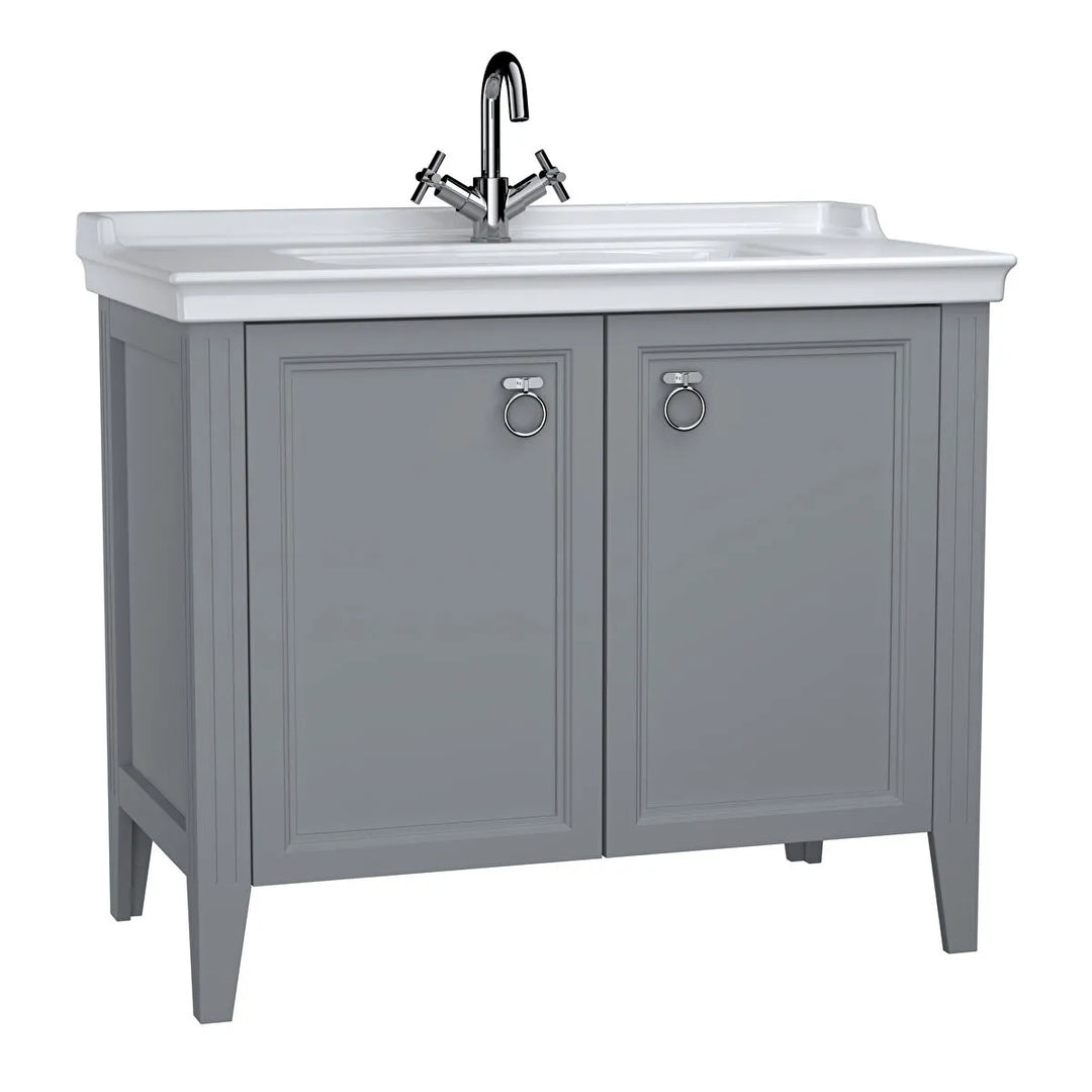 VitrA Valarte 1000mm Matt Grey Double Door Unit & Basin