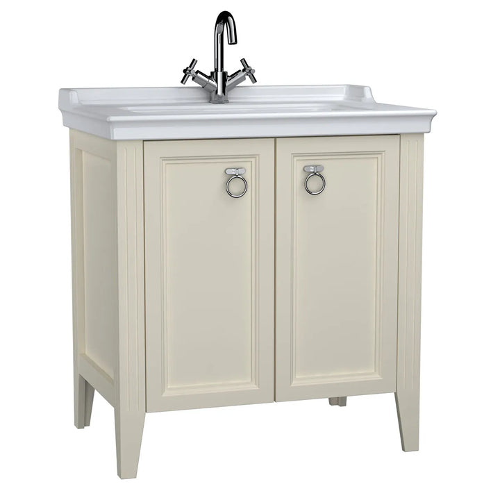 VitrA Valarte 800mm Matt Ivory Double Door Unit & Basin