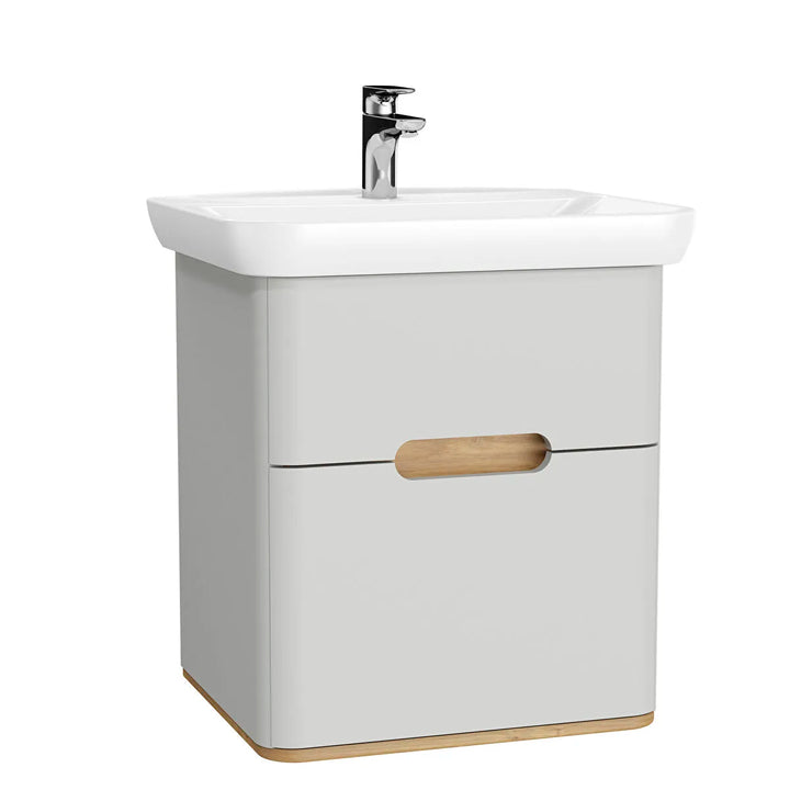 VitrA Sento 650mm Vanity Unit with 2 Drawers & Washbasin