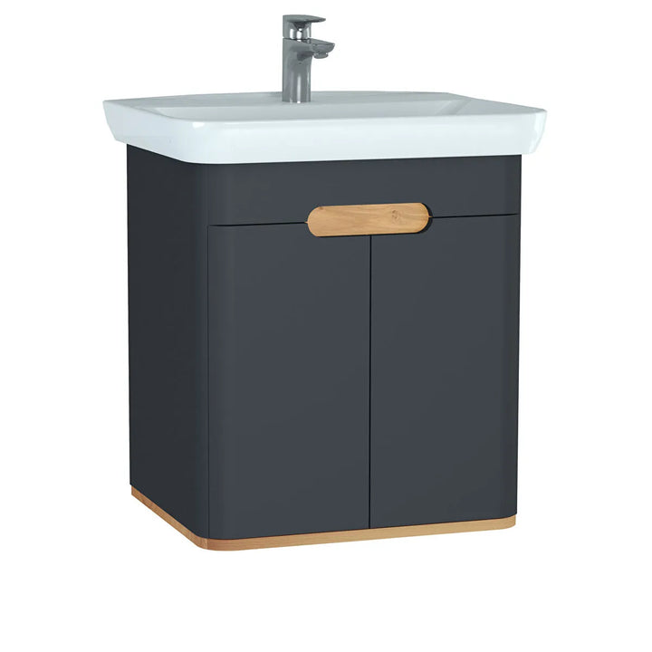 VitrA Sento 650mm Vanity Unit with Doors & Washbasin