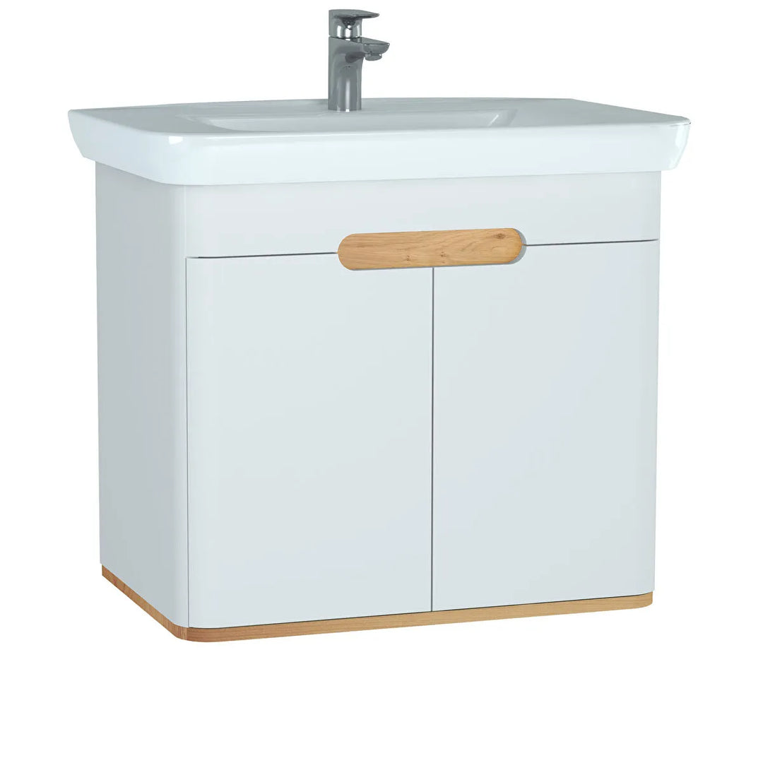 VitrA Sento 800mm Vanity Unit with Doors & Washbasin