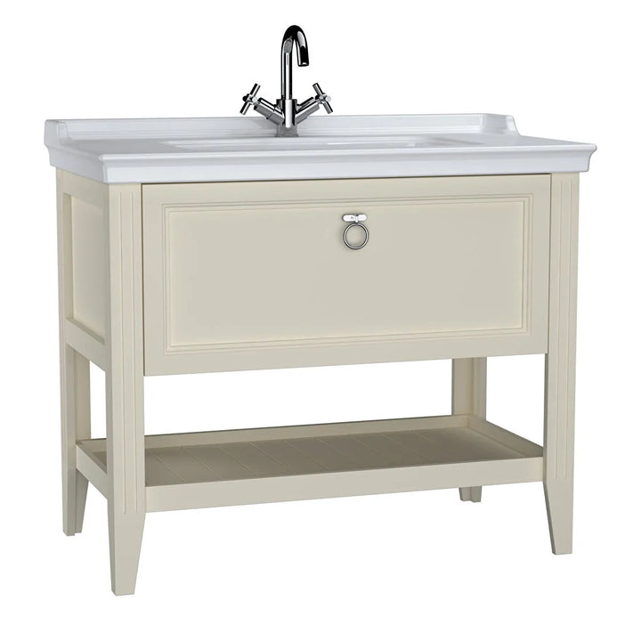 VitrA Valarte 1000mm Matt Ivory Single Drawer Unit & Basin