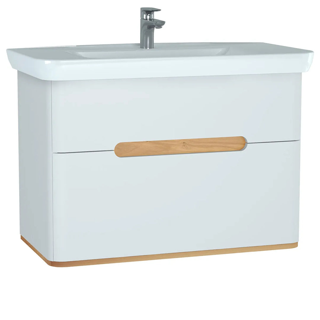 VitrA Sento 1000mm Vanity Unit with 2 Drawers & Washbasin