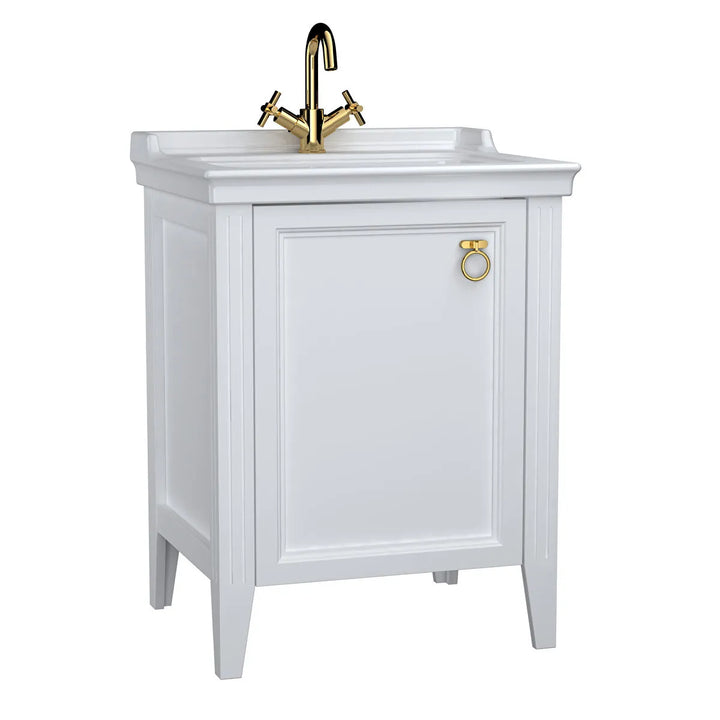 VitrA Valarte 650mm Matt White Single Door Unit & Basin