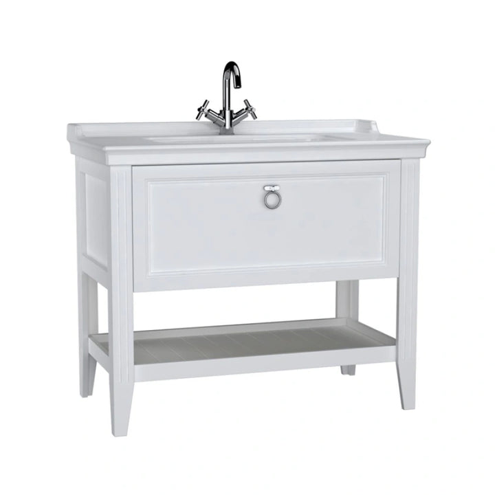 VitrA Valarte 1000mm Matt White Single Drawer Unit & Basin