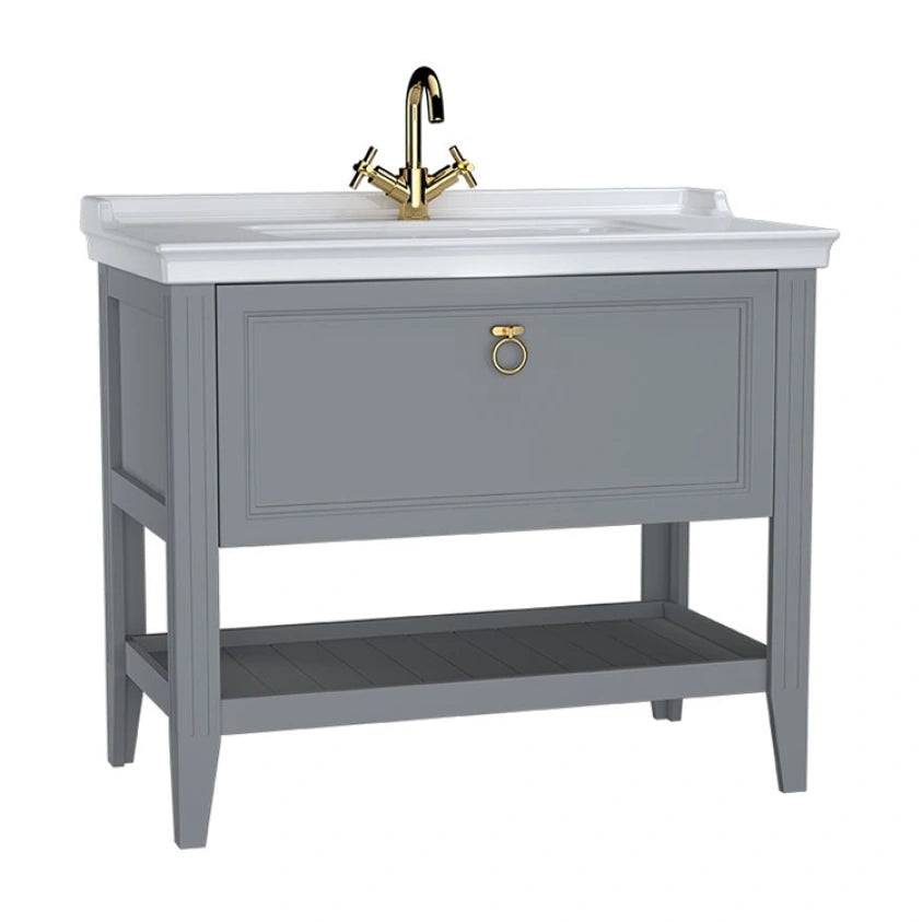 VitrA Valarte 1000mm Matt Grey Single Drawer Unit & Basin