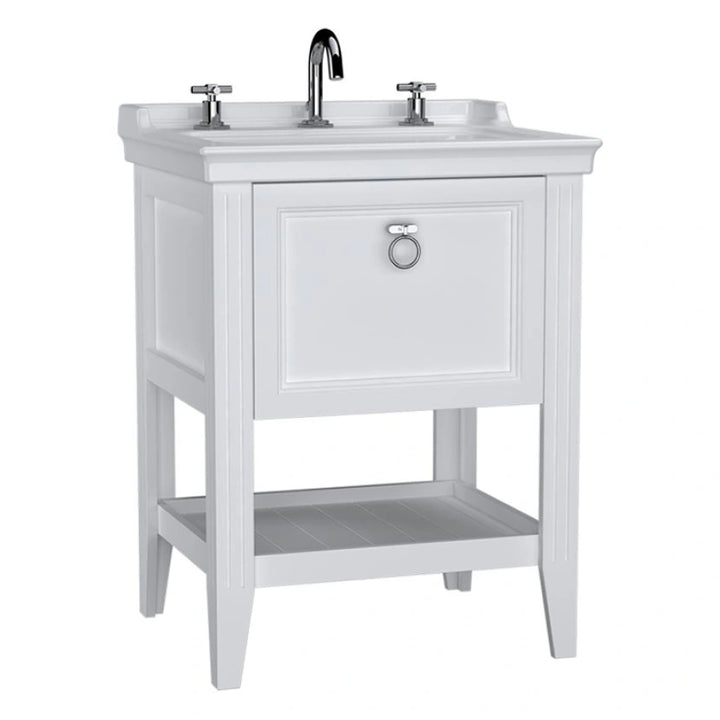 VitrA Valarte 650mm Matt White Single Drawer Unit & Basin