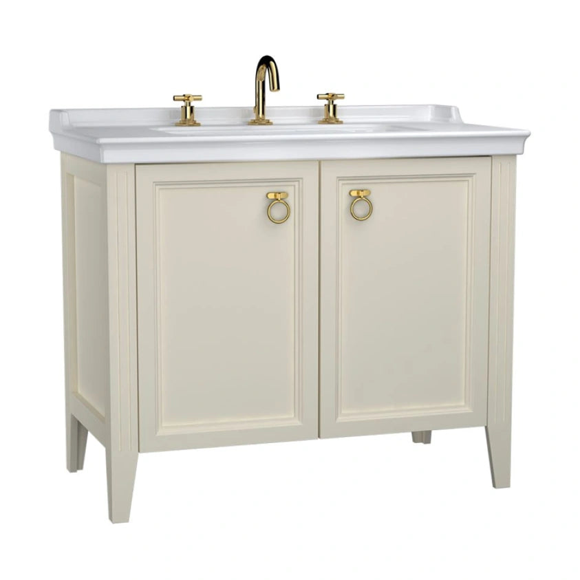 VitrA Valarte 1000mm Matt Ivory Double Door Unit & Basin