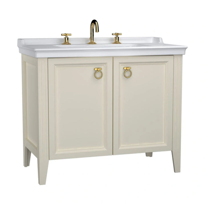 VitrA Valarte 1000mm Matt Ivory Double Door Unit & Basin