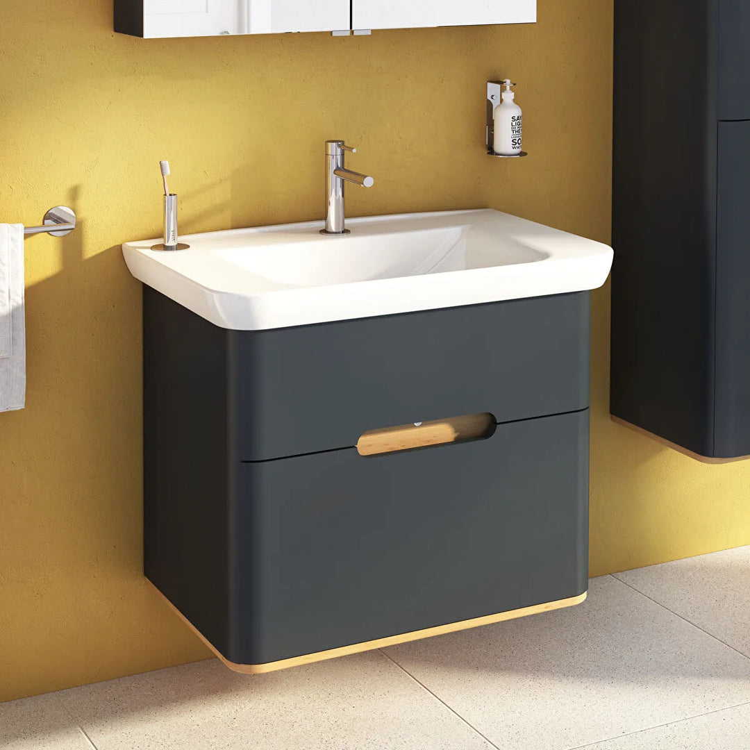 VitrA Sento 800mm Vanity Unit with 2 Drawers & Washbasin