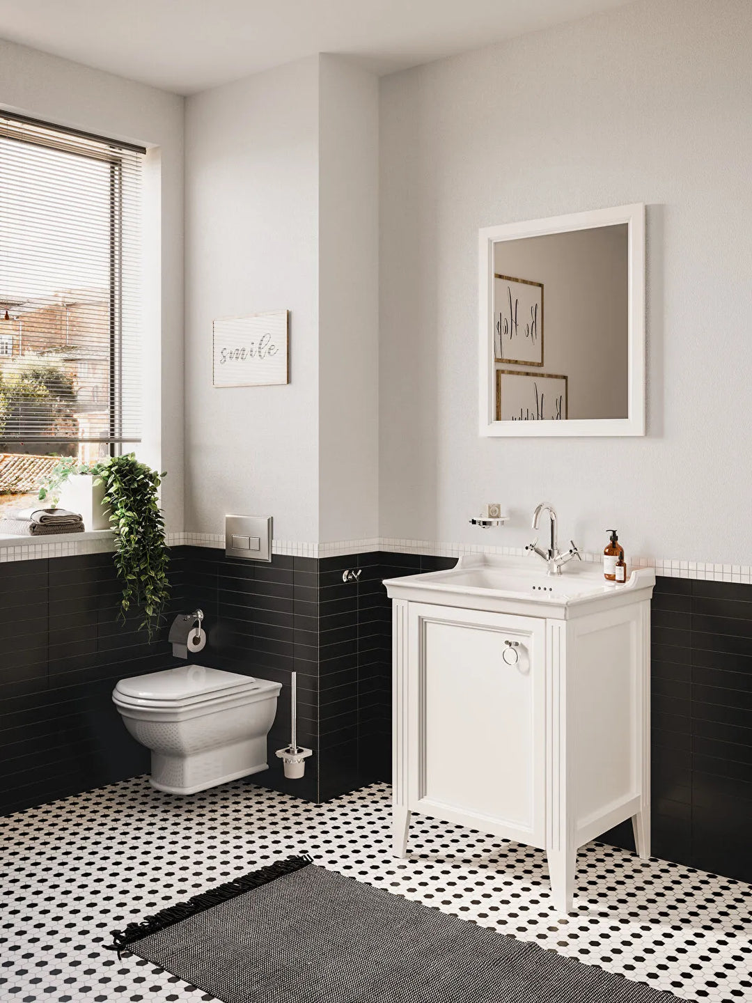 VitrA Valarte 650mm Matt White Single Door Unit & Basin