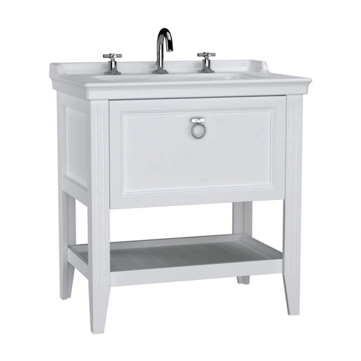 VitrA Valarte 800mm Matt White Single Drawer Unit & Basin