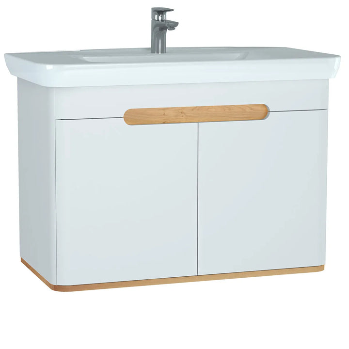 VitrA Sento 1000mm Vanity Unit with Doors & Washbasin