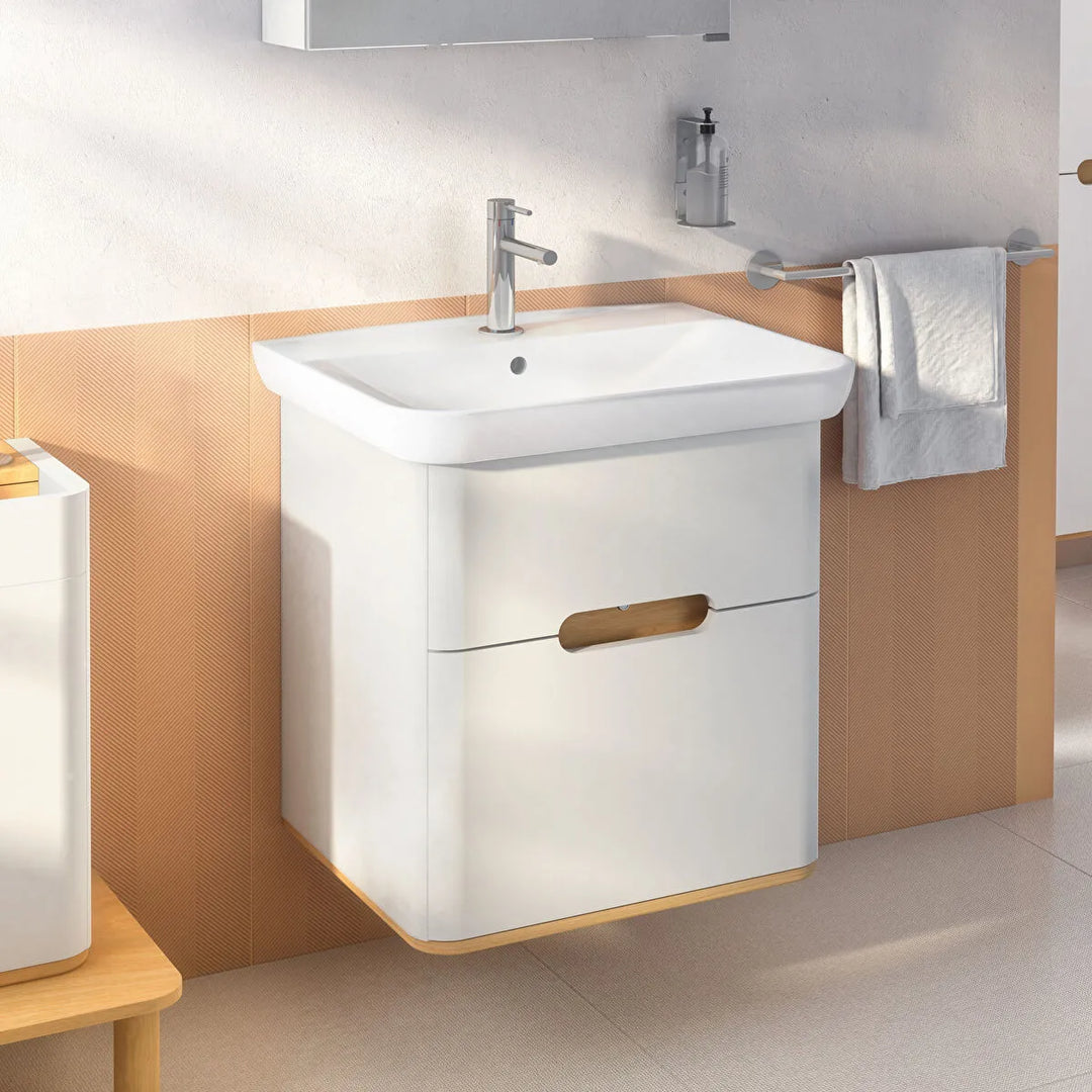 VitrA Sento 650mm Vanity Unit with 2 Drawers & Washbasin