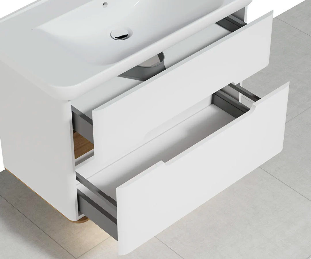 VitrA Sento 1000mm Vanity Unit with 2 Drawers & Washbasin