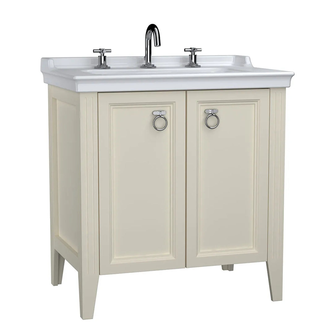 VitrA Valarte 800mm Matt Ivory Double Door Unit & Basin
