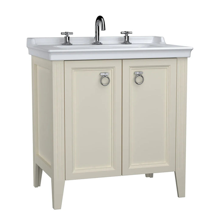 VitrA Valarte 800mm Matt Ivory Double Door Unit & Basin