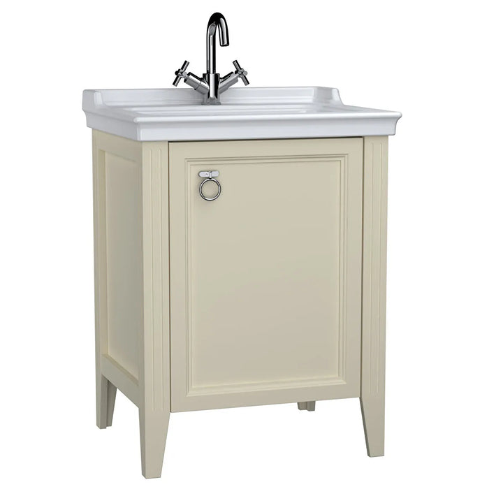 VitrA Valarte 650mm Matt Ivory Single Door Unit & Basin