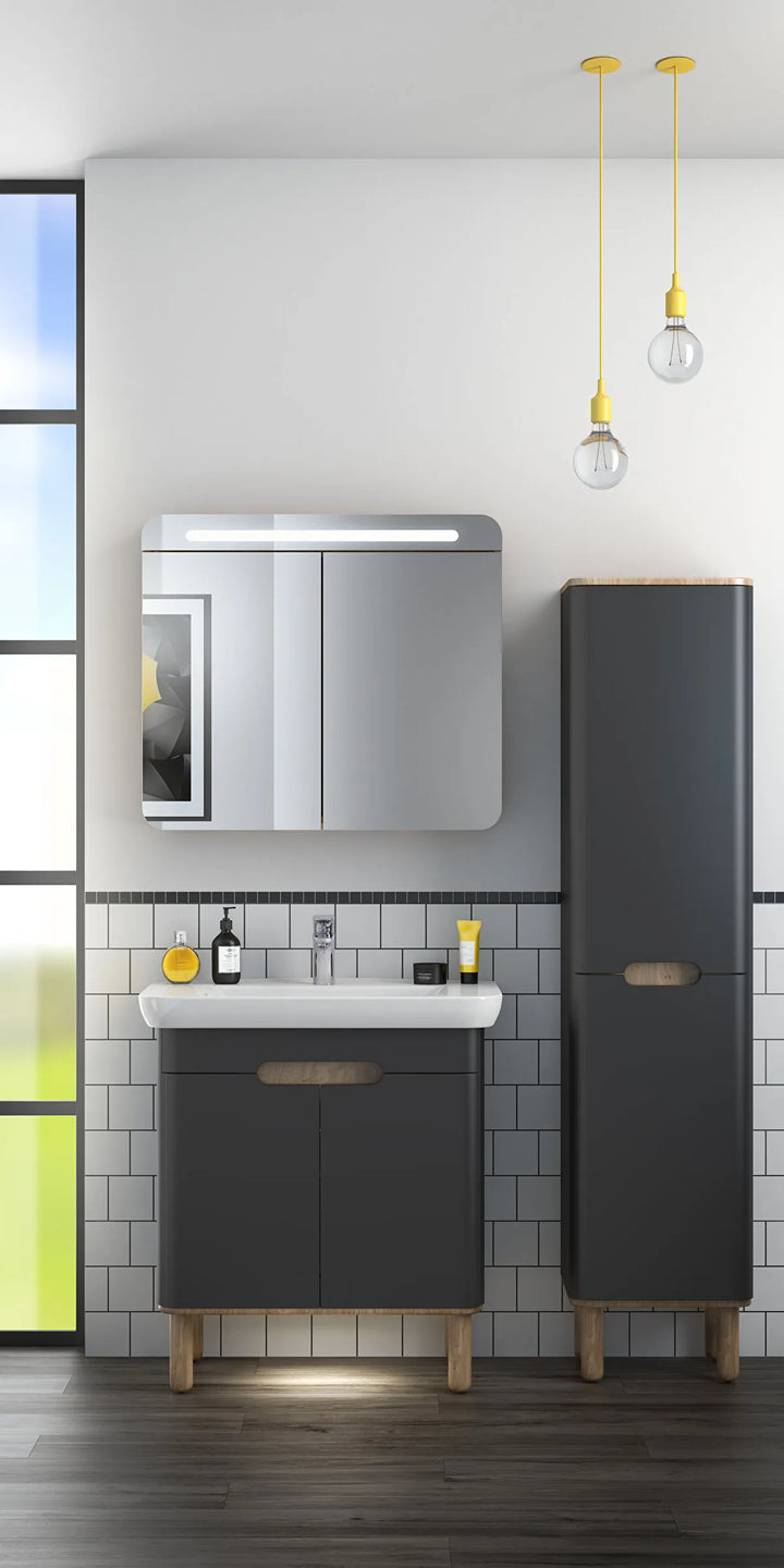 VitrA Sento 650mm Vanity Unit with Doors & Washbasin