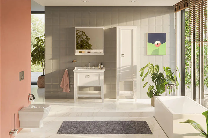 VitrA Valarte 800mm Matt White Single Drawer Unit & Basin