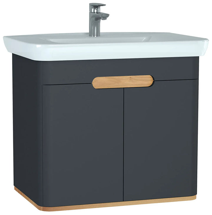 VitrA Sento 800mm Vanity Unit with Doors & Washbasin