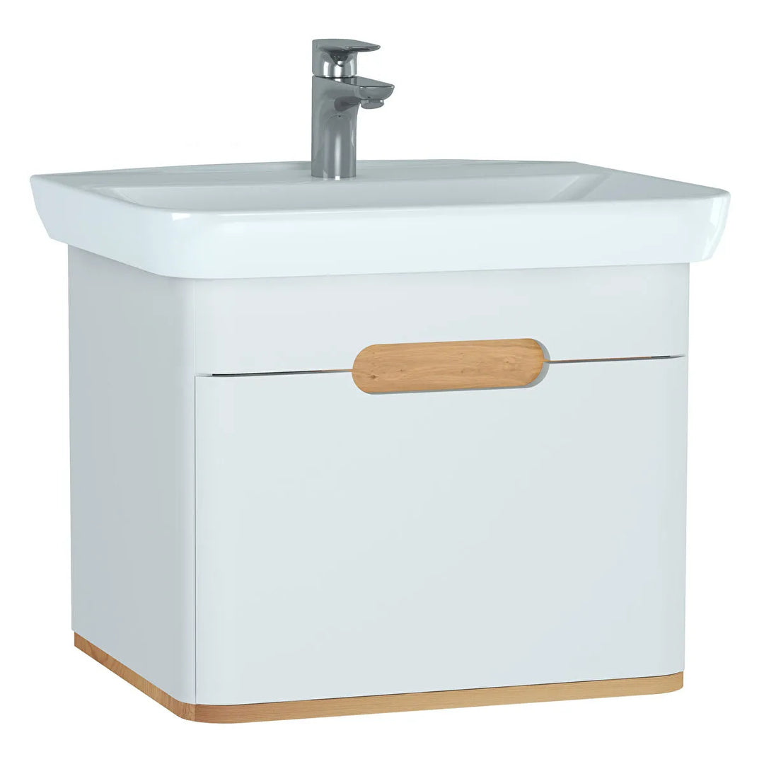 VitrA Sento 650mm Vanity Unit with 1 Drawer & Washbasin