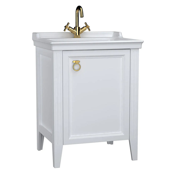 VitrA Valarte 650mm Matt White Single Door Unit & Basin