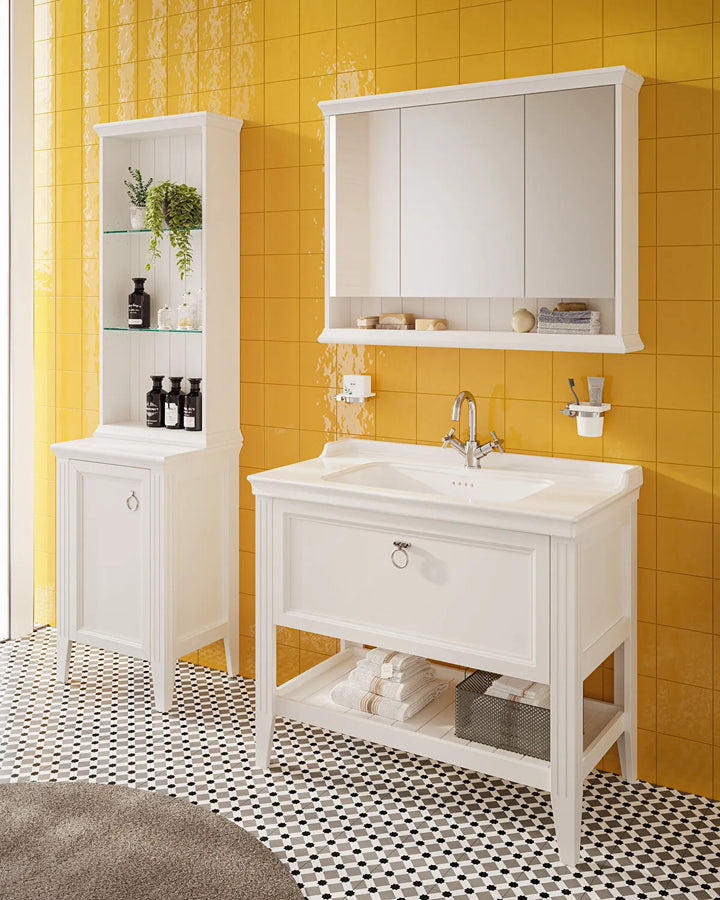 VitrA Valarte 1000mm Matt White Single Drawer Unit & Basin