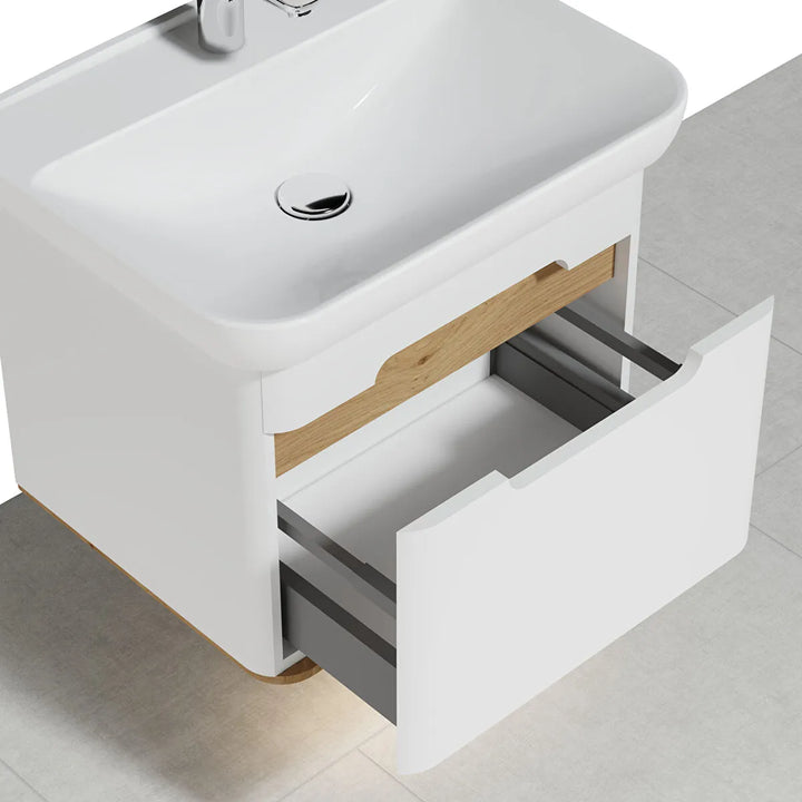 VitrA Sento 650mm Vanity Unit with 1 Drawer & Washbasin