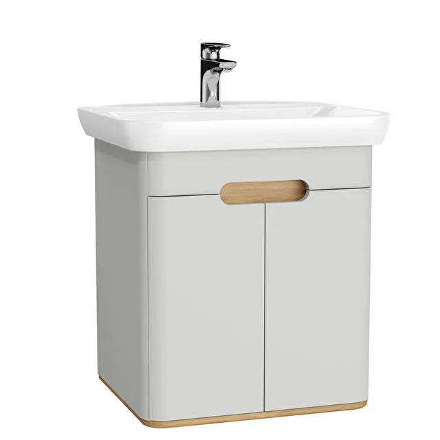 VitrA Sento 650mm Vanity Unit with Doors & Washbasin