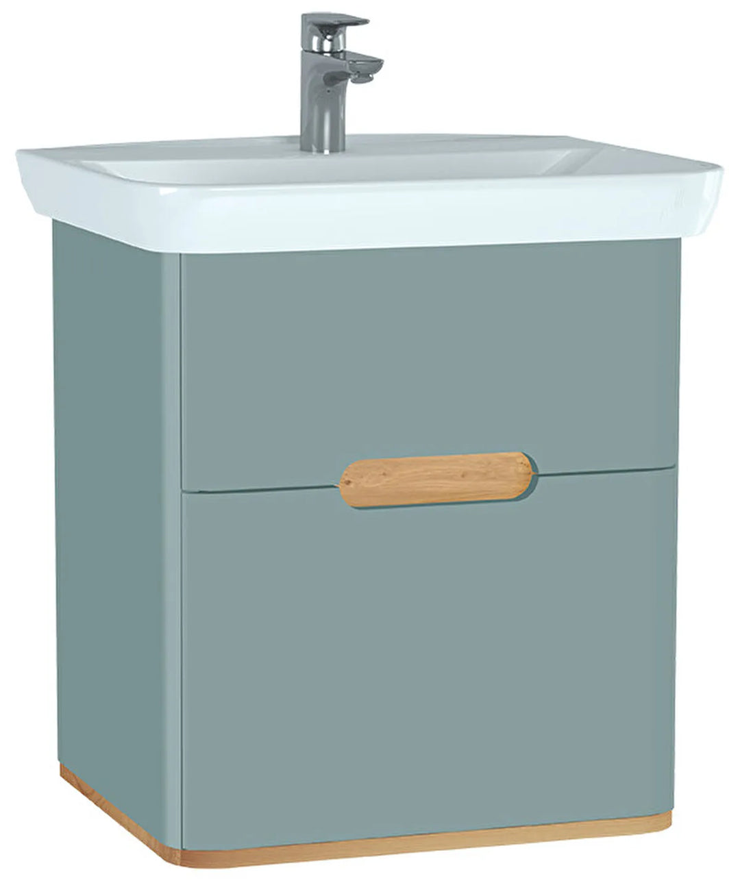 VitrA Sento 650mm Vanity Unit with 2 Drawers & Washbasin