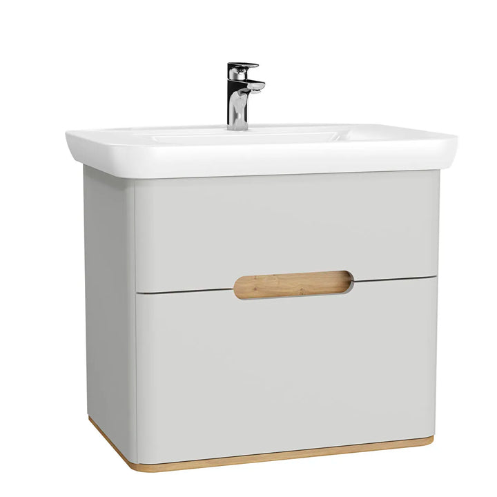 VitrA Sento 800mm Vanity Unit with 2 Drawers & Washbasin