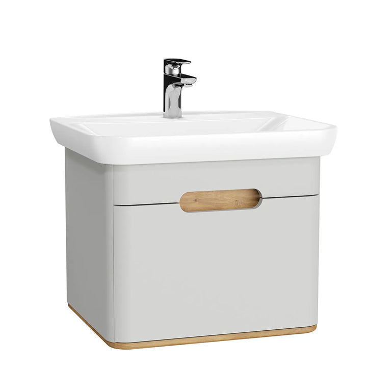 VitrA Sento 650mm Vanity Unit with 1 Drawer & Washbasin