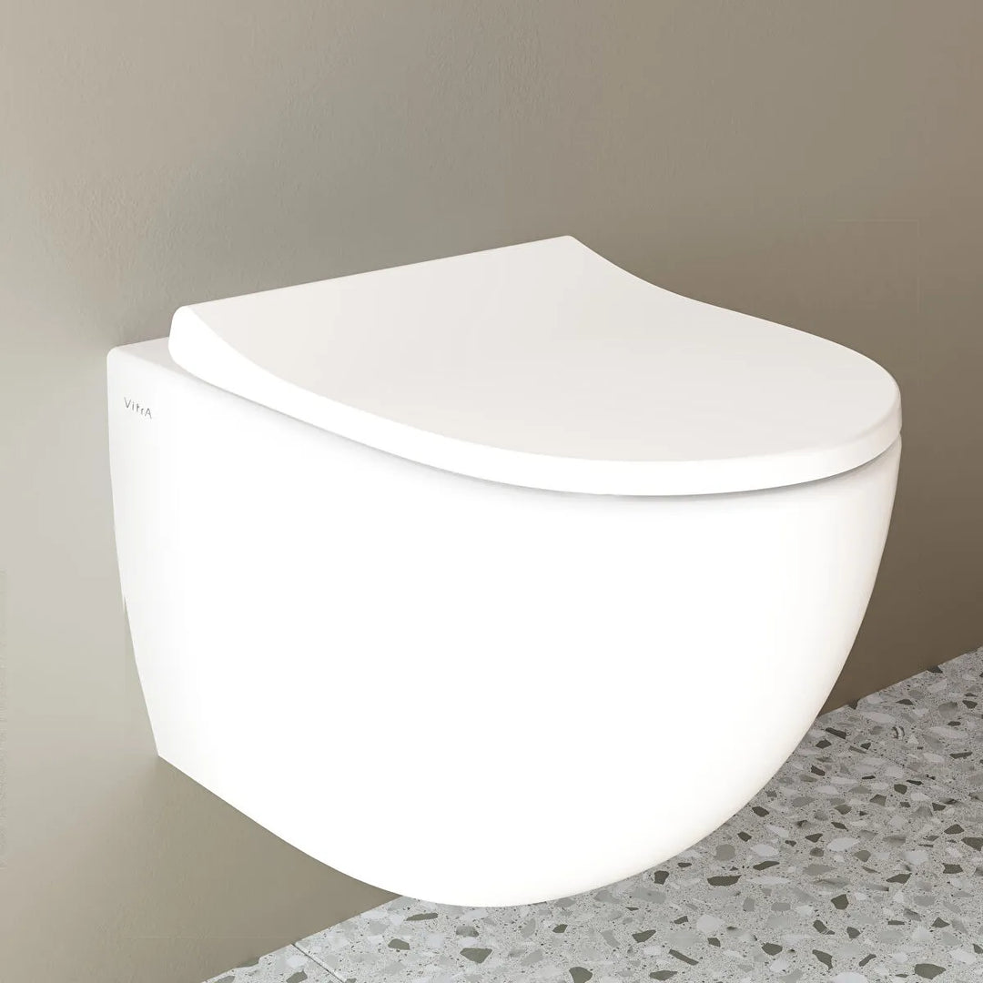 Sento Toilets VitrA Sento Rimless Wall Hung Toilet & Seat – Bathrooms Direct Yorkshire