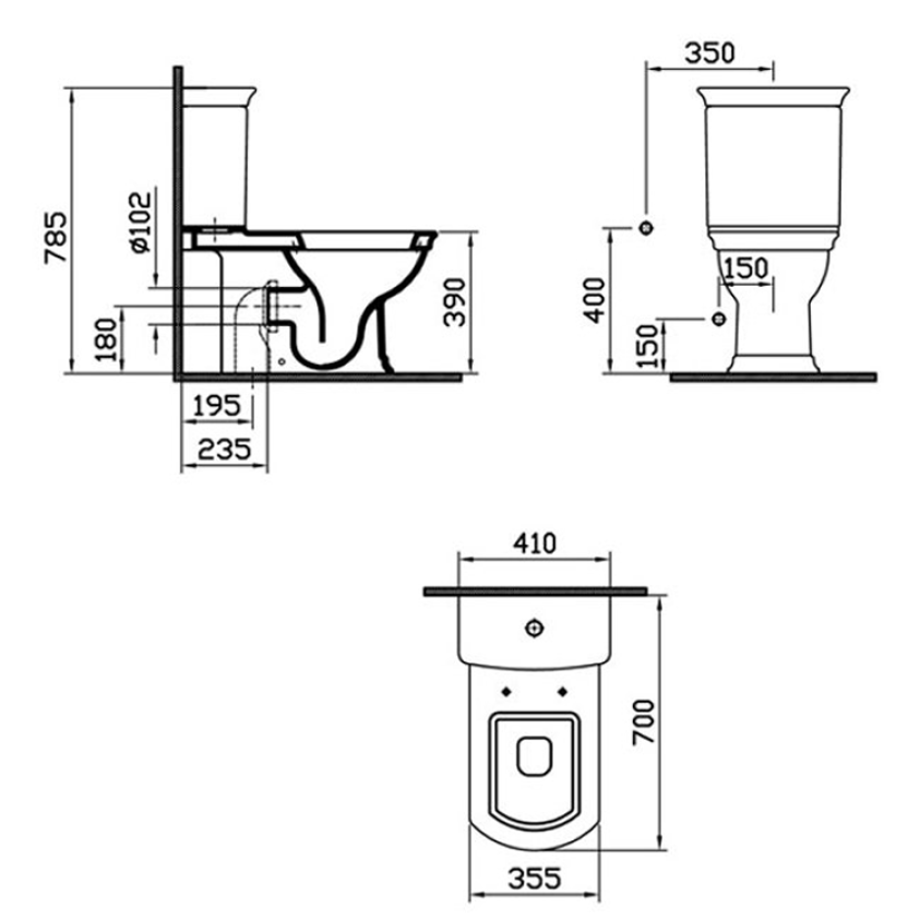 VitrA Valarte Close Coupled Toilet & Soft Close Seat