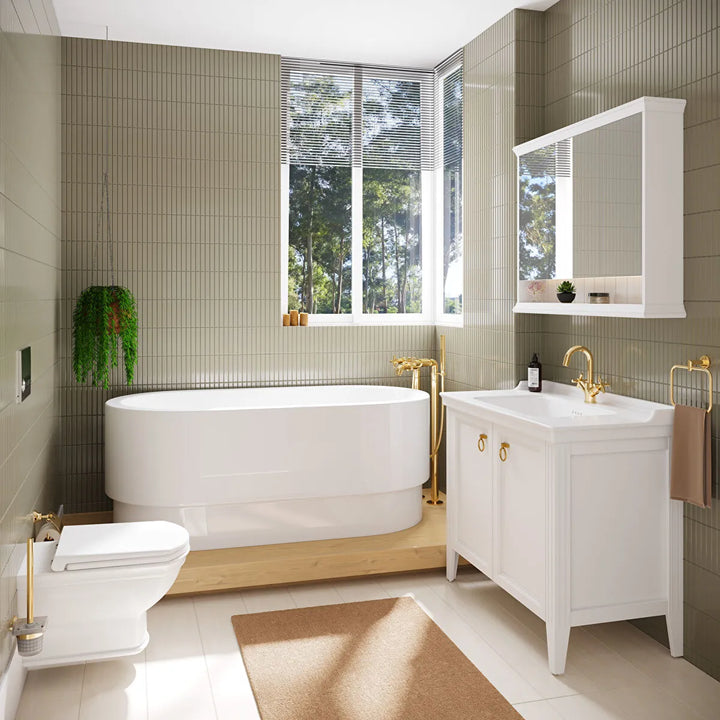 VitrA Valarte 1000mm Matt White Double Door Unit & Basin