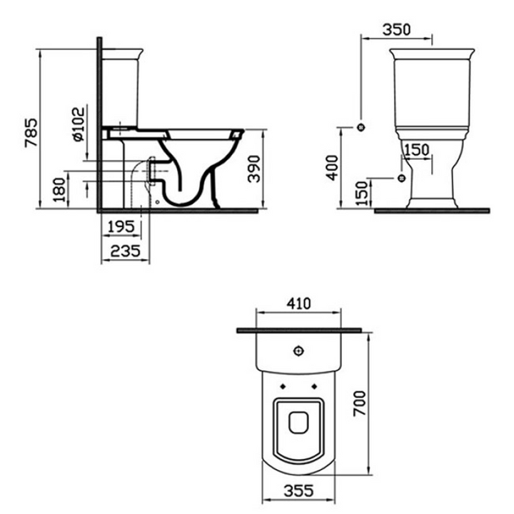 VitrA Valarte Back To Wall Toilet & Soft Close Seat