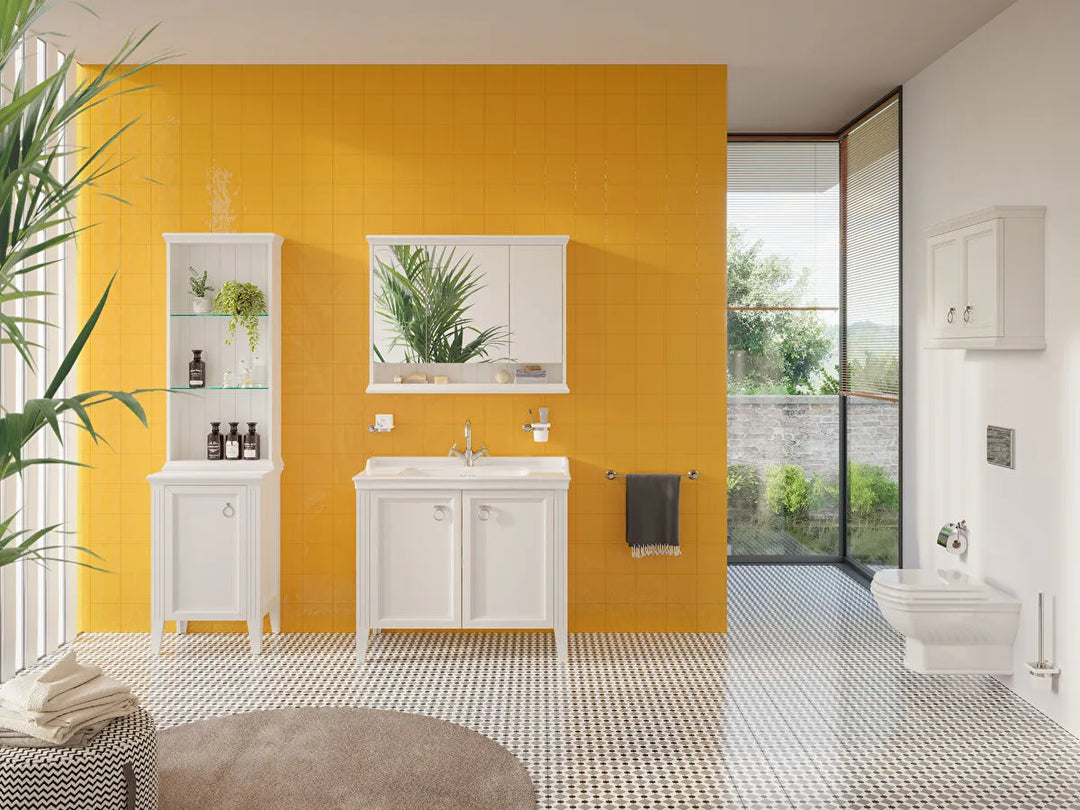 VitrA Valarte 1000mm Matt White Double Door Unit & Basin