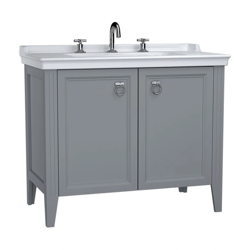 VitrA Valarte 1000mm Matt Grey Double Door Unit & Basin