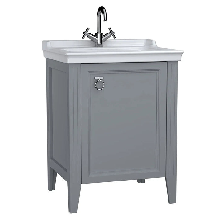 VitrA Valarte 650mm Matt Grey Single Door Unit & Basin