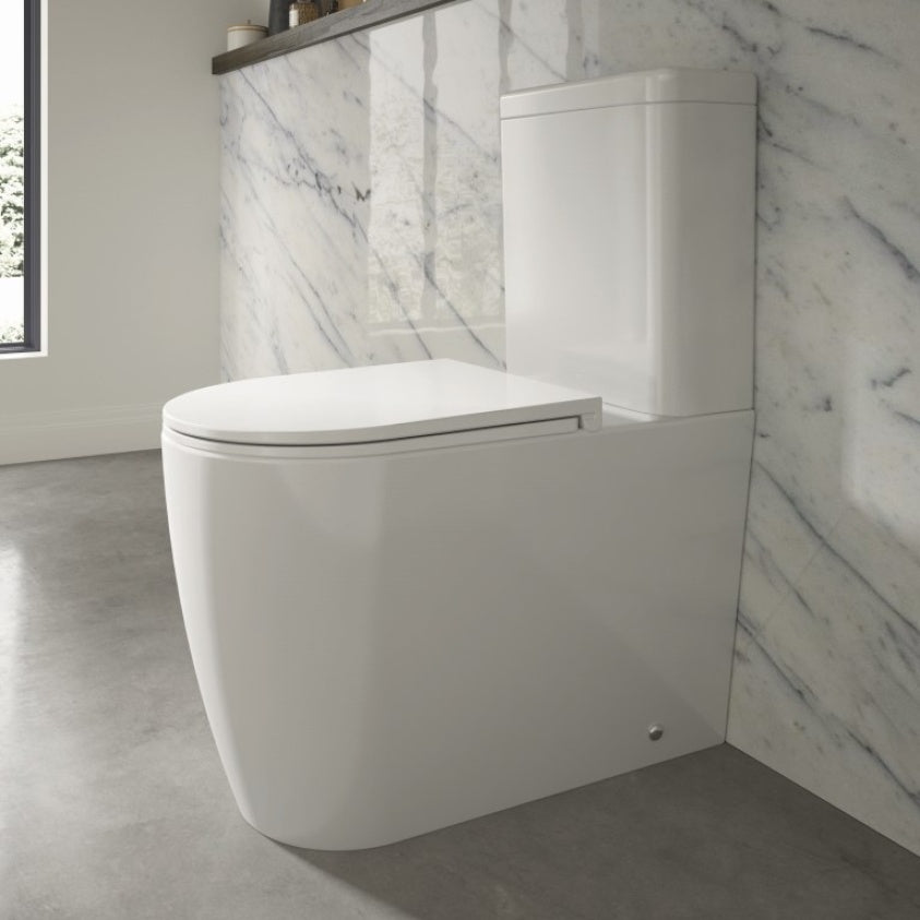 The White Space Lab Rimless Close Coupled Back To Wall Toilet & Soft Close Seat