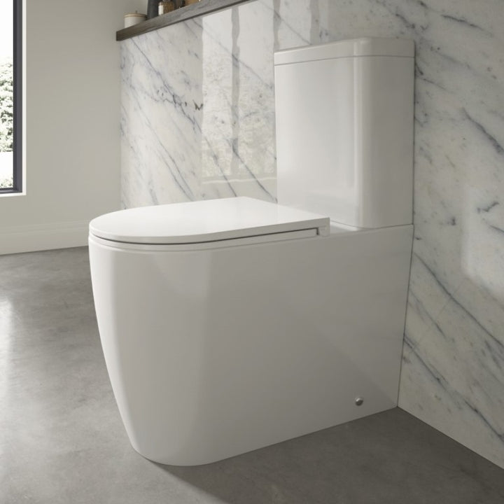 The White Space Lab Rimless Close Coupled Back To Wall Toilet & Soft Close Seat