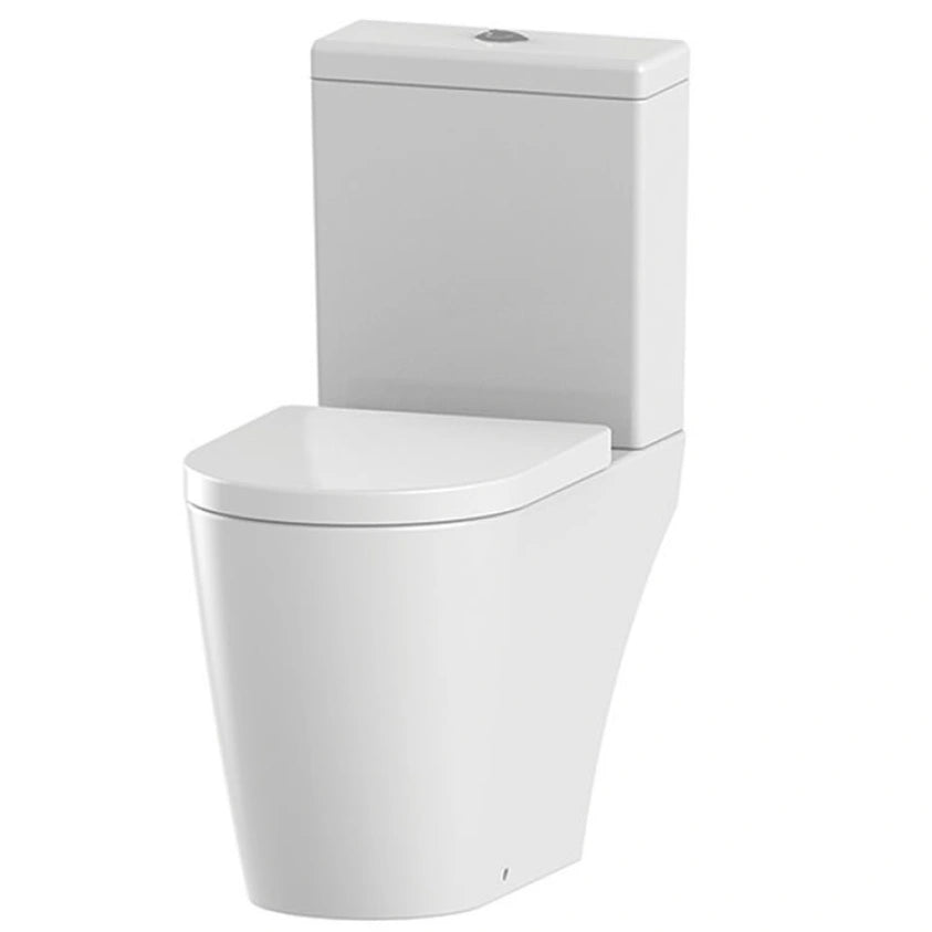 The White Space Lab Rimless Close Coupled Open Back Toilet & Soft Close Seat